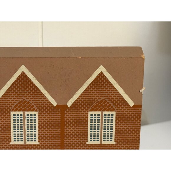 VTG Cat’s Meow 1993 Barbershop & Gallery Series XI Wooden Village Shelf Sitter - Picture 2 of 7